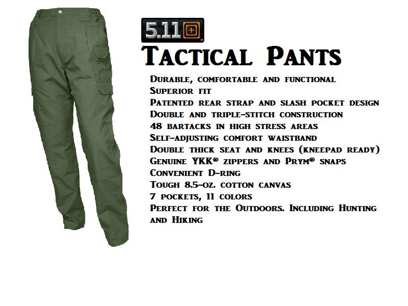 5.11 Tactical Pants - Men's, Cotton USED (W36/L36)