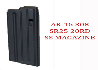 ASC AR-15 308 SR25 20rd SS Mag