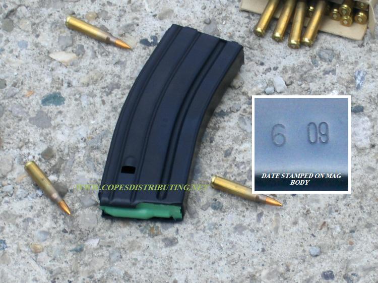 AR15 D&H Black Teflon 30rnd. Mag with Green Follower