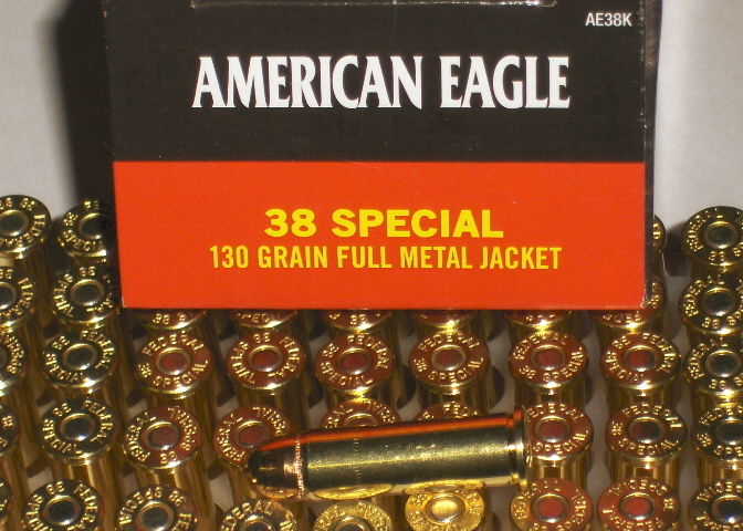 Federal American Eagle Ammunition AE38K, 38 Special, FMJ 130gr,