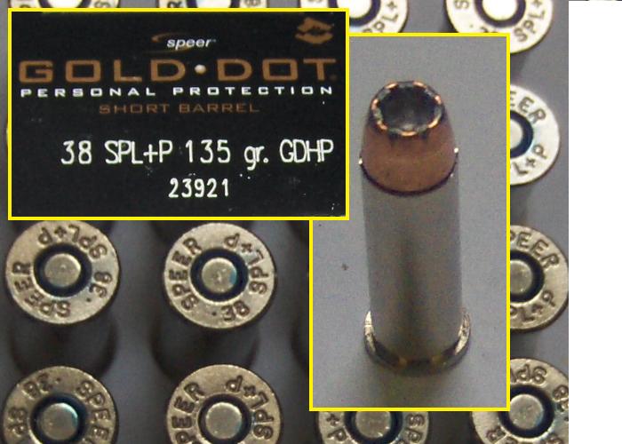 Speer Gold Dot 38 Special +P 135gr HP