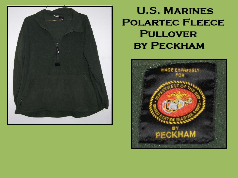 U.S. Marines Polartec Fleece Pullover by Peckham SIZE-X LARGE