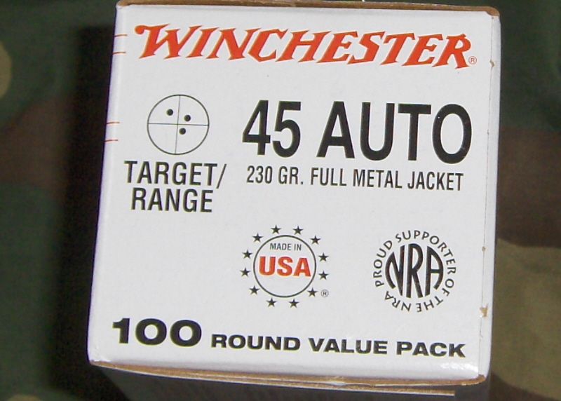 Winchester .45 acp 230gr FMJ 100rd VALUE PACK