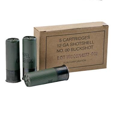 Winchester "Military Grade" 5rd box 12ga 2-3/4" 00 Buck Shot 9-P