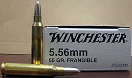 Winchester 5.56mm 55Gr. Frangible 20rnd. Box