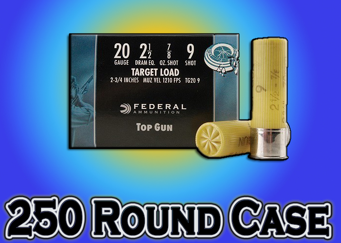 Federal Top Gun 20 Gauge 2-3/4" 7/8 oz #9 Shot 250rd