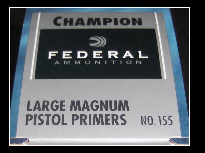 Federal #155  Large Magnum Pistol Primers Box of 1000
