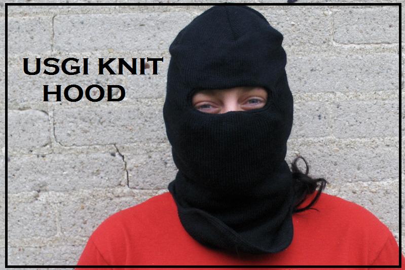 USGI BLACK COLD WEATHER KNIT HOOD
