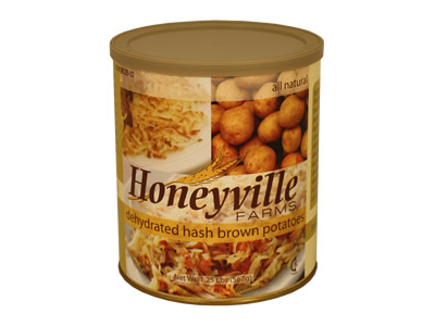Honeyville Dehydrated Hash Brown Potatoes Case (6/1.25lb Cans)