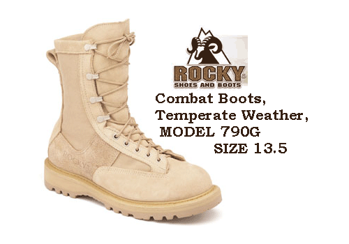 BLOW OUT ROCKY Combat Boots, Temperate Weather,13.5
