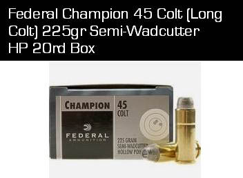 Federal C45LCA 45 COLT (Long Colt) 225gr Semi-Wadcutter HP 20rd