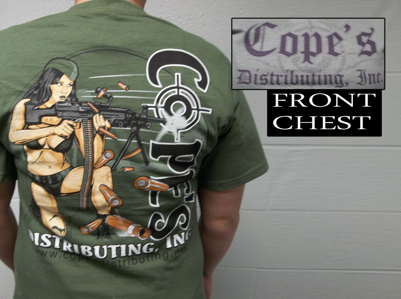 Cope's Pin Up M249 T-Shirt Green (XXL)