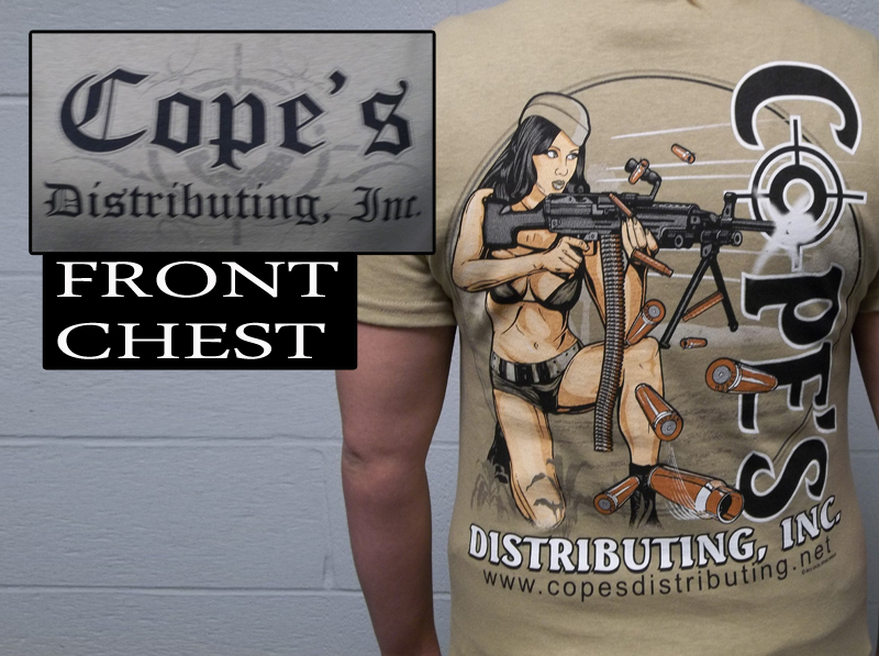 Cope's Pin Up M249 T-Shirt Tan (XL)